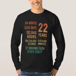 22 Jahre Verheiratetes sonniges 22. Hochzeitstag T-Shirt