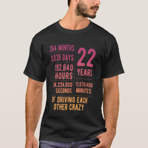 22 Jahre Verheiratetes sonniges 22. Hochzeitstag T-Shirt