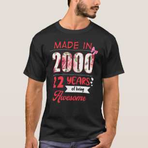 22 Jahre Vintag 2000 22. Geburtstag T-Shirt