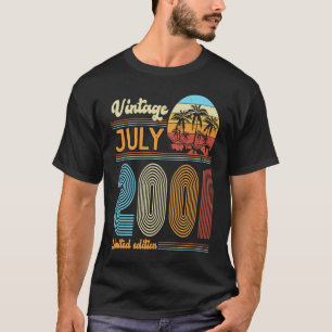 22 Jahre Vintager Geburtstag Juli 2001 Frauen Männ T-Shirt