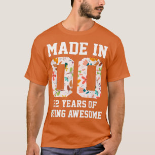 22-jährige Girl-Geschenke für 22. Geburtstag Blume T-Shirt