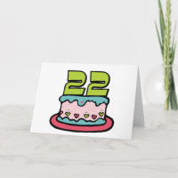 22-jähriger Geburtstagskuchen