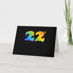 22-jähriges Mädchen 22. Geburtstag Karte