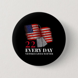 22 Jeden Tag lebt Veteran Veteran Suizid Awarene Button