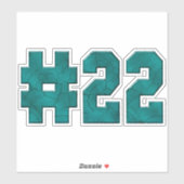#22 Kundenspezifischer Schnitt Vinyl Aufkleber (Blatt)