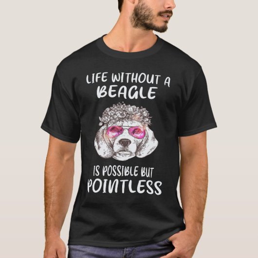 22 Leben ohne einen Beagle T-Shirt (Vorderseite)