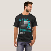 22 Militärischer Selbstmord Veteran PTSD Bewusstse T-Shirt (Vorne ganz)