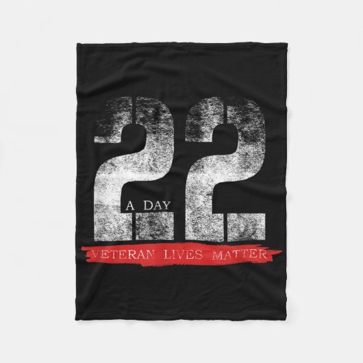 22 pro Tag Veteran lebt Selbstmordbewusstsein Fleecedecke (Vorderseite)