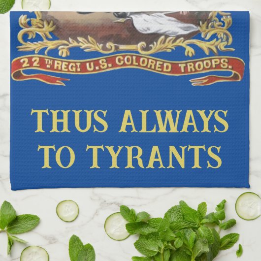 22. Regiment USCT Teetücher Geschirrtuch (Gefaltet)