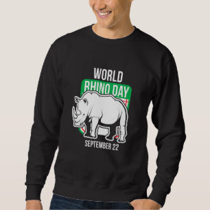 22. September Rhino-Welttag Sweatshirt
