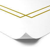 22 Tabelle Hochzeitskarte Gold & Rosa Blütenblätte Poster (Ecke)