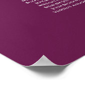 22 Tabelle Silver Cassis Seating Chart Poster (Ecke)