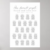 22 Tabellen Unsere Lieblings-Sitzkarte Poster (Vorne)