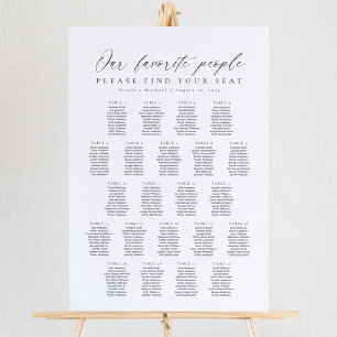 22 Tabellen Unsere Lieblings-Sitzkarte Poster