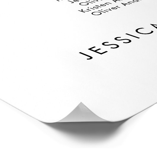 22 Tabellen Unsere Lieblings-Sitzplan Poster (Ecke)