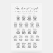 22 Tables Favorite People Acrylic Seating Chart Acrylschild (Vorderseite)