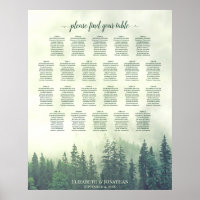 22 Tafelgrün-Kiefernbäume Hochzeitstabelle