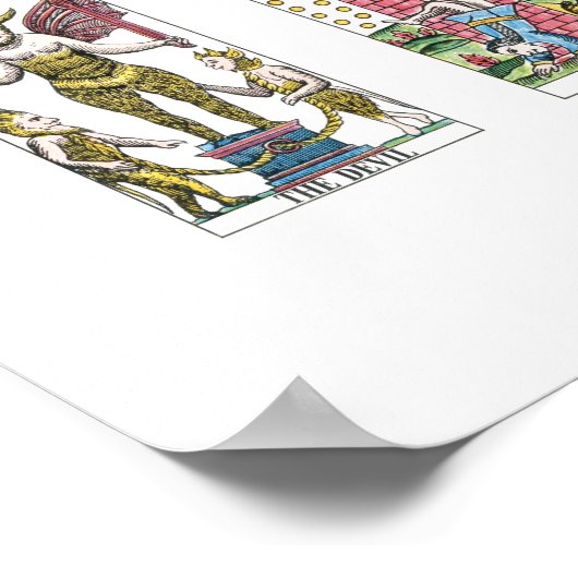 22 Tarot Cards Fortune Teller Poster (Ecke)