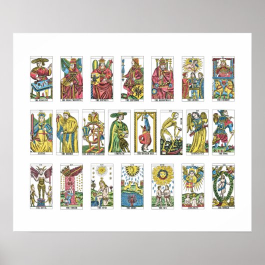 22 Tarot Cards Fortune Teller Poster (Vorne)