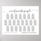 22 Tisch Elegant unsere Lieblings-Sitzkarte Poster (Vorne)