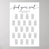 22 Tische finden Sie Ihre Sitzkarte. Poster (Vorne)