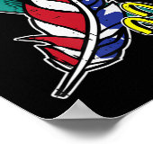 22 Veteran PTSD Selbstmord Bewusstsein US Feather  Poster (Ecke)