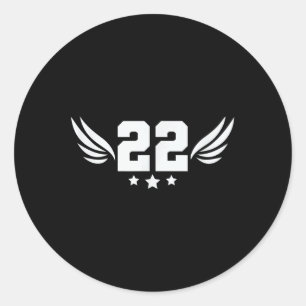 22 Veteran Suicide Bewusstsein Angel Wing Patrioti Runder Aufkleber
