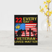 22 Veterans A Day Veteran Suicide Prevention Aware Karte (Gelbe Blume)