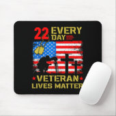 22 Veterans A Day Veteran Suicide Prevention Aware Mousepad (Mit Mouse)