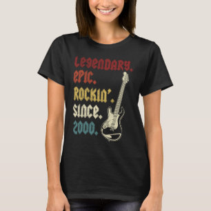 22. Vintag Geburtstag Legendary Epic Rockin Seit T-Shirt
