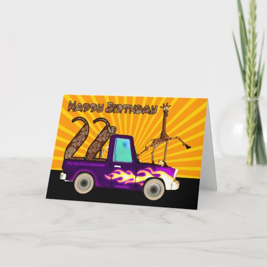 22. Warum diese Giraffe wie Fett-Blitze ist, B Karte (Vorderseite)