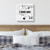 22 Wege zu sagen, ich Liebe Sie Leinwand Wall Art (Insitu (Schlafzimmer))