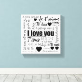 22 Wege zu sagen, ich Liebe Sie Leinwand Wall Art (Insitu (Holzboden))