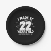 22 Year Old Birthday - Birthday Meme - Funny 22 Pappteller (Vorderseite)