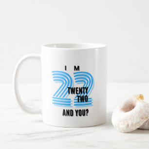 22 & Zählen Kaffeetasse
