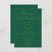 22nd Birthday Breakfast Invitations (Vorne/Hinten)