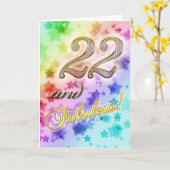 22nd birthday for someone Fabulous Karte (Gelbe Blume)