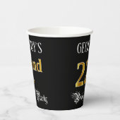 22nd Birthday Party — Fancy Script, Faux Gold Look Pappbecher (Links)