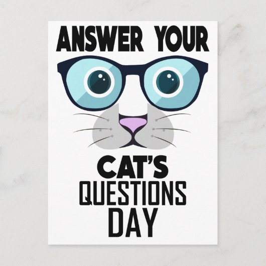 22nd January - Answer Your Cat Fragestunde Day Postkarte (Vorderseite)