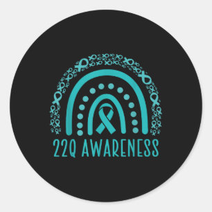 22q Awareness, 22q Rainbow, Digeorge Syndrome Awar Runder Aufkleber