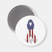 2300-5004_b~U-S-Flag-Ribbon-Posters Magnet (Vorderseite/Rückseite)