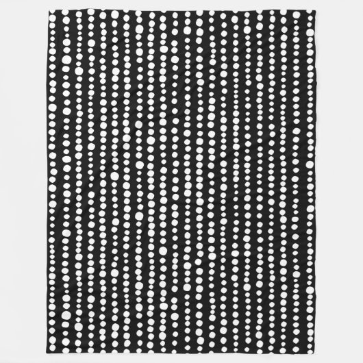 230216 - Weiß auf Schwarz Fleecedecke (Vorderseite)