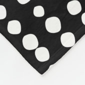 230216 - Weiß auf Schwarz Fleecedecke (Ecke)