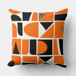 230616 - Orange und Schwarz. Kissen