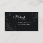 232 Cosmetologist Business Card Damask Glitzer But Visitenkarte (Rückseite)