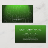 232 erklärend - Buchhaltungs-Visitenkarte-Grün Visitenkarte (Vorne/Hinten)