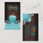 232 schokoladenbraune Blaue des blauen Wirbel des Visitenkarte (Vorne/Hinten)