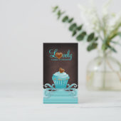 232 schokoladenbraune Blaue des blauen Wirbel des Visitenkarte (Stehend Vorderseite)