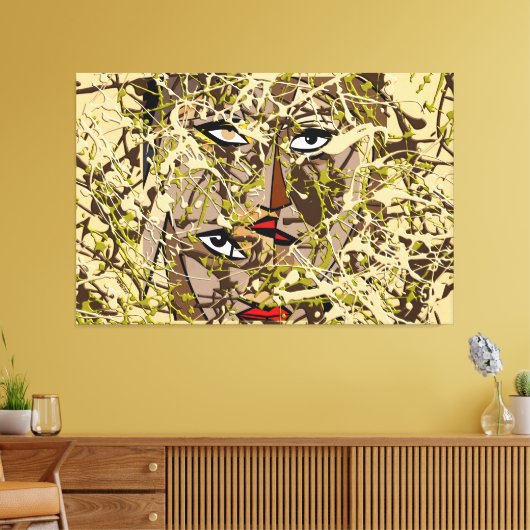 23_006, Splattered Paint Art Leinwanddruck (Insitu (Wohnzimmer))