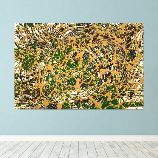 23_008, Splattered Paint Art Leinwanddruck (Insitu (Holzboden))